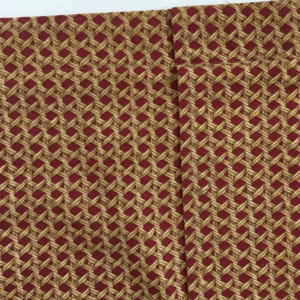 Euro Pillow Shams Geometric Red And Gold Unbranded.